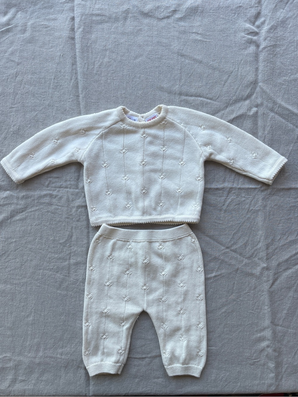 Zara Baby Cream Knit Set - Soft Two-Piece